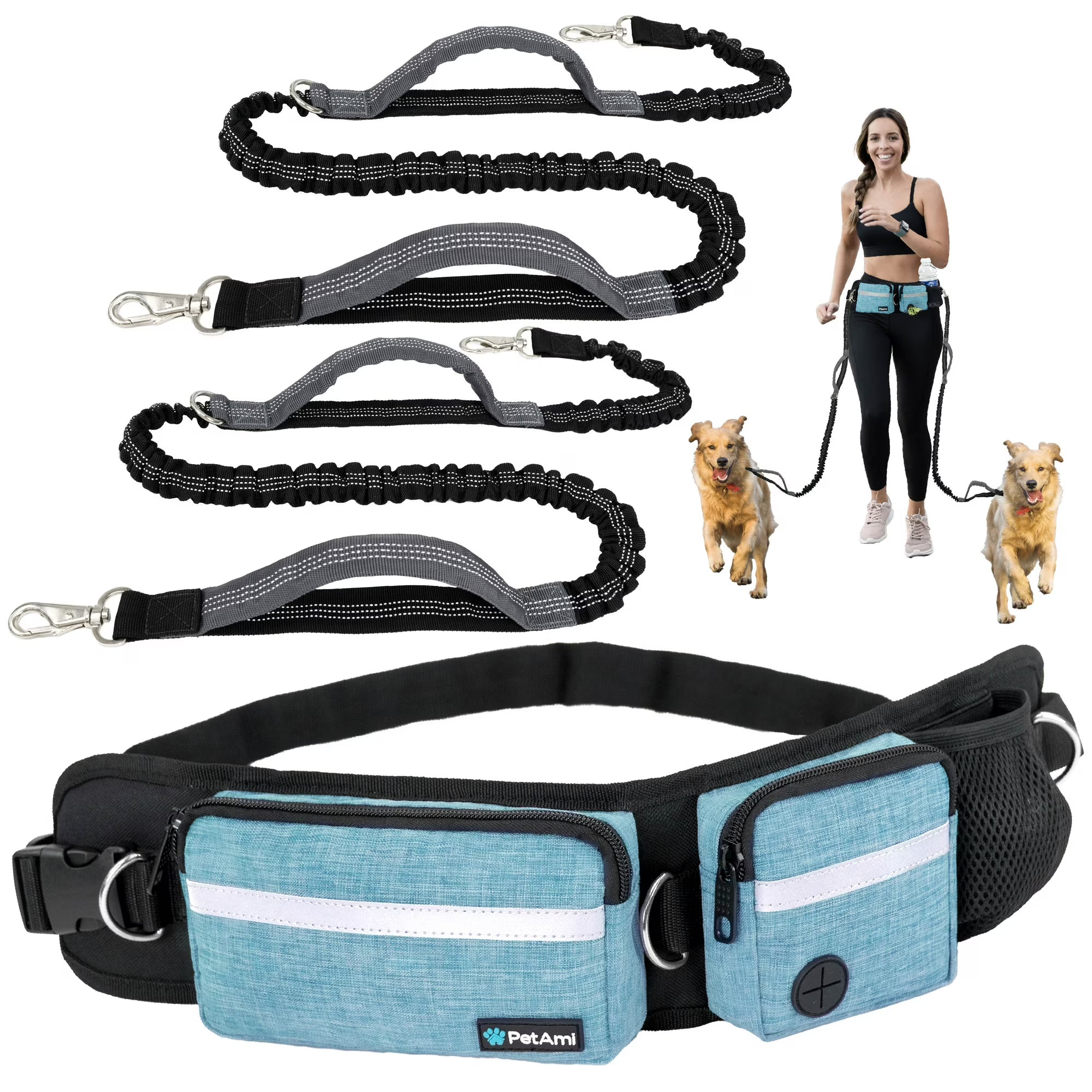 PetAmi Hands Free Dog Leash Belt Bag