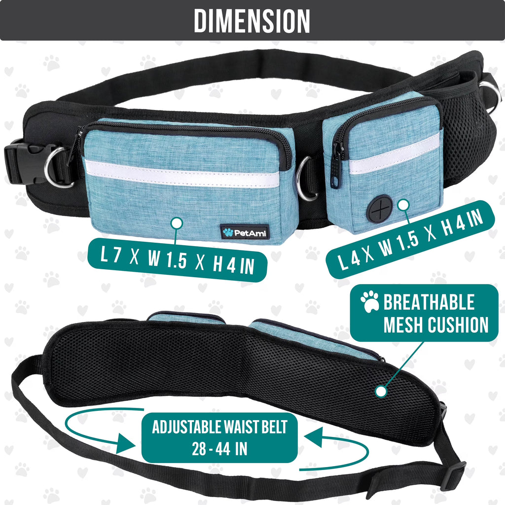 PetAmi Hands Free Dog Leash Belt Bag