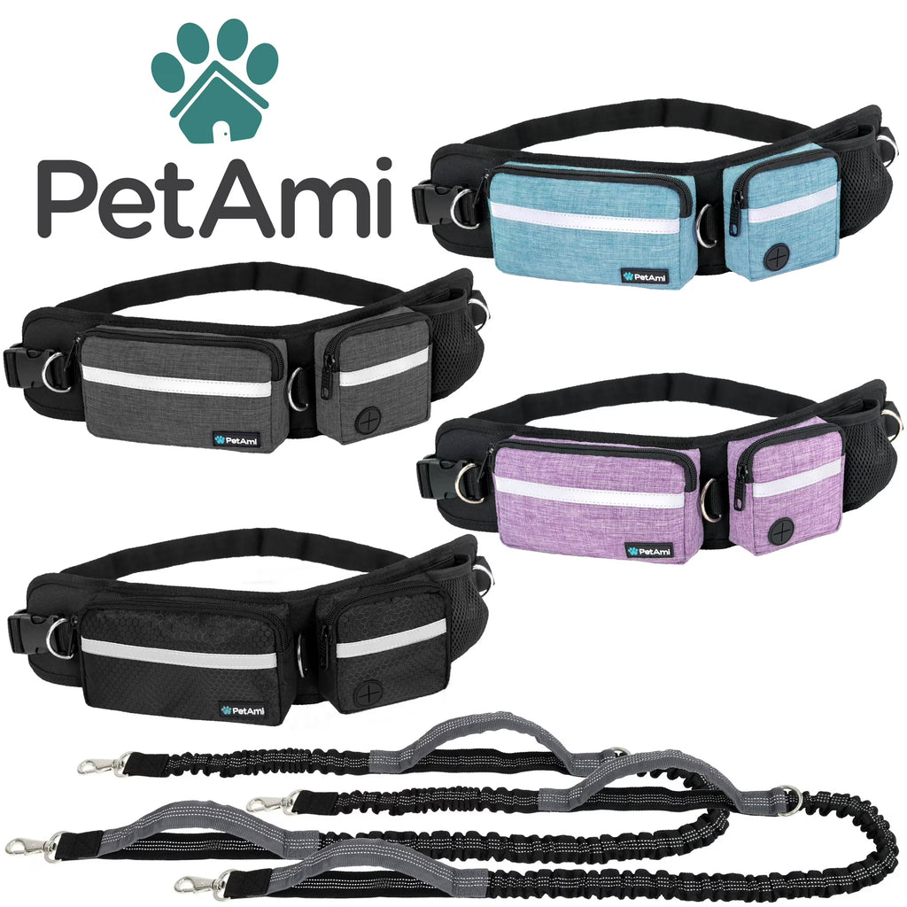 PetAmi Hands Free Dog Leash Belt Bag