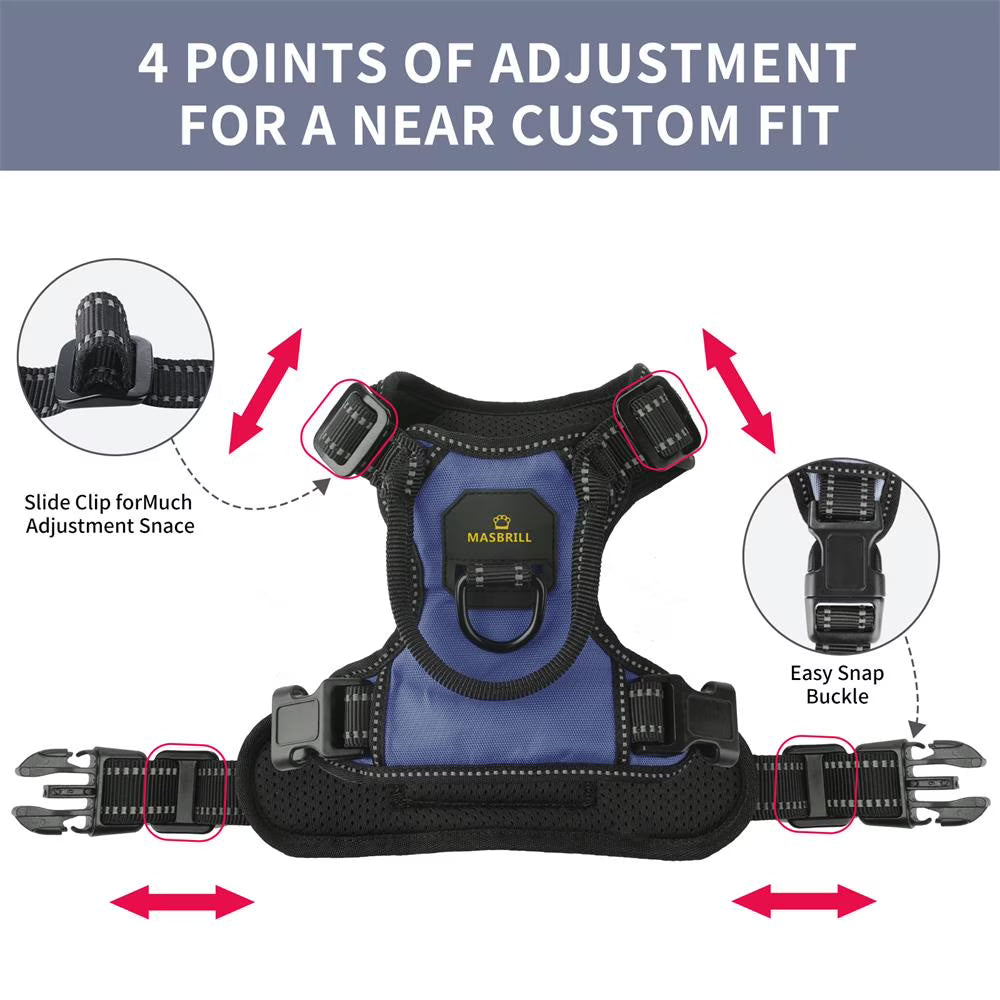 MASBRILL Reflective No-Pull Dog Harness with Handle