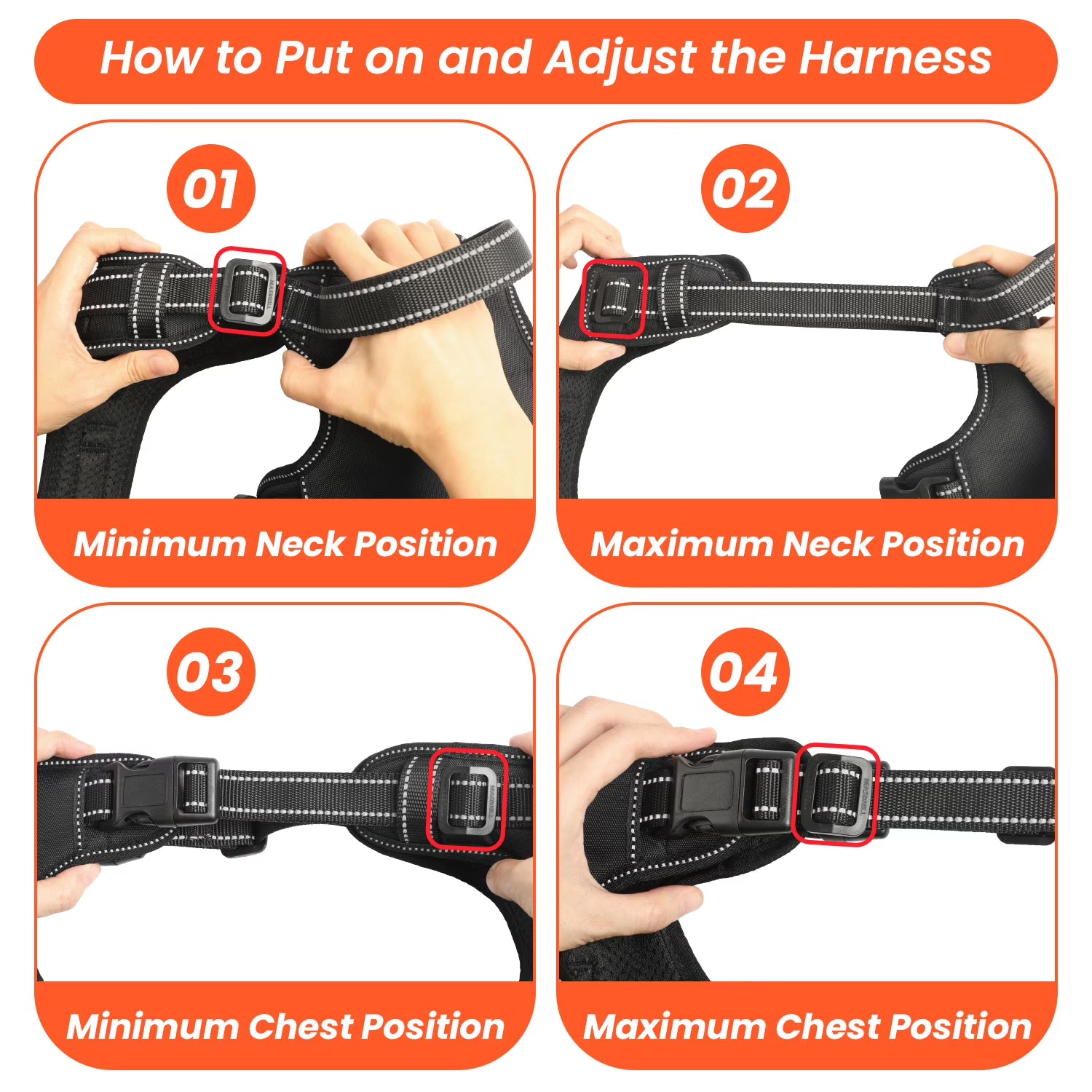 MASBRILL Reflective No-Pull Dog Harness with Handle