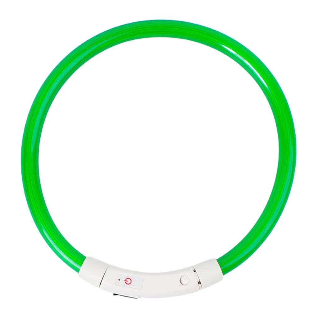 Walbest USB Rechargeable LED Dog Collar Light – Green 70cm