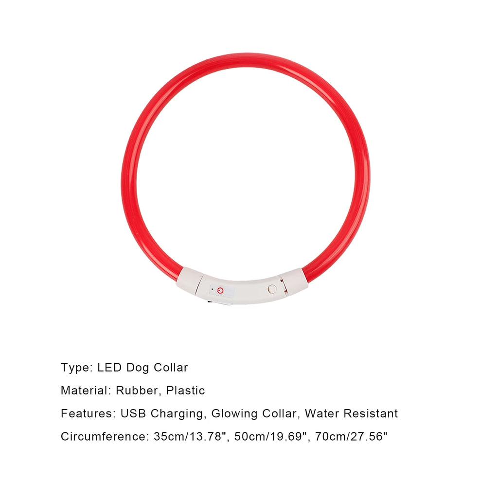 Walbest USB Rechargeable LED Dog Collar Light – Green 70cm