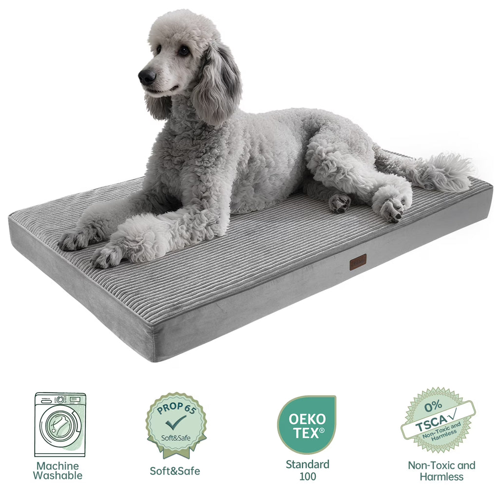 OhGeni Orthopedic Extra Large Dog Bed – Gray 47"