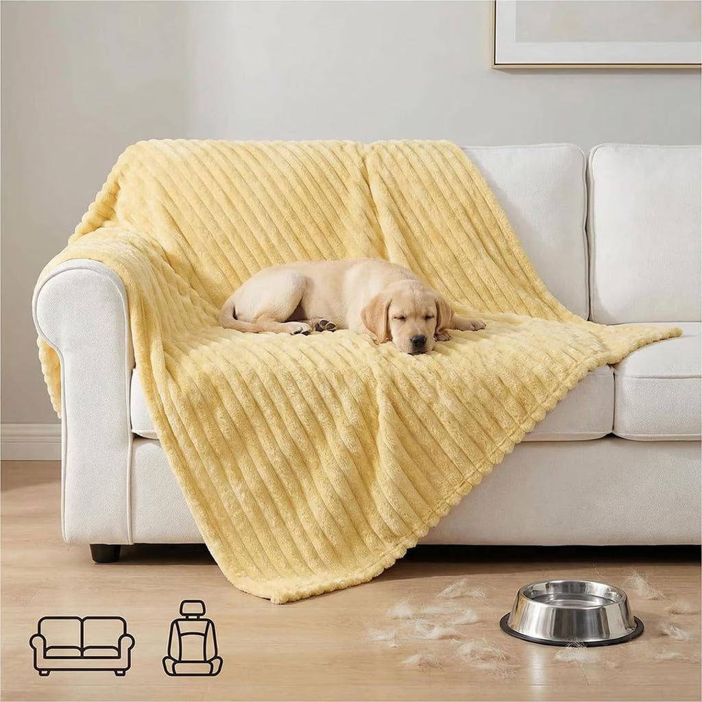 Emotional Support Blanket – Yellow Calming Pet Throw (70 x 100 cm)