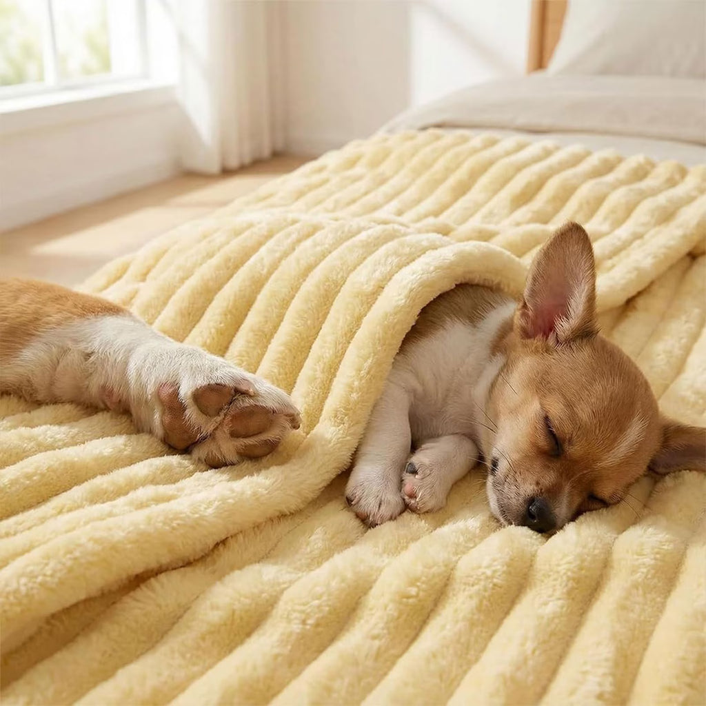 Emotional Support Blanket – Yellow Calming Pet Throw (70 x 100 cm)