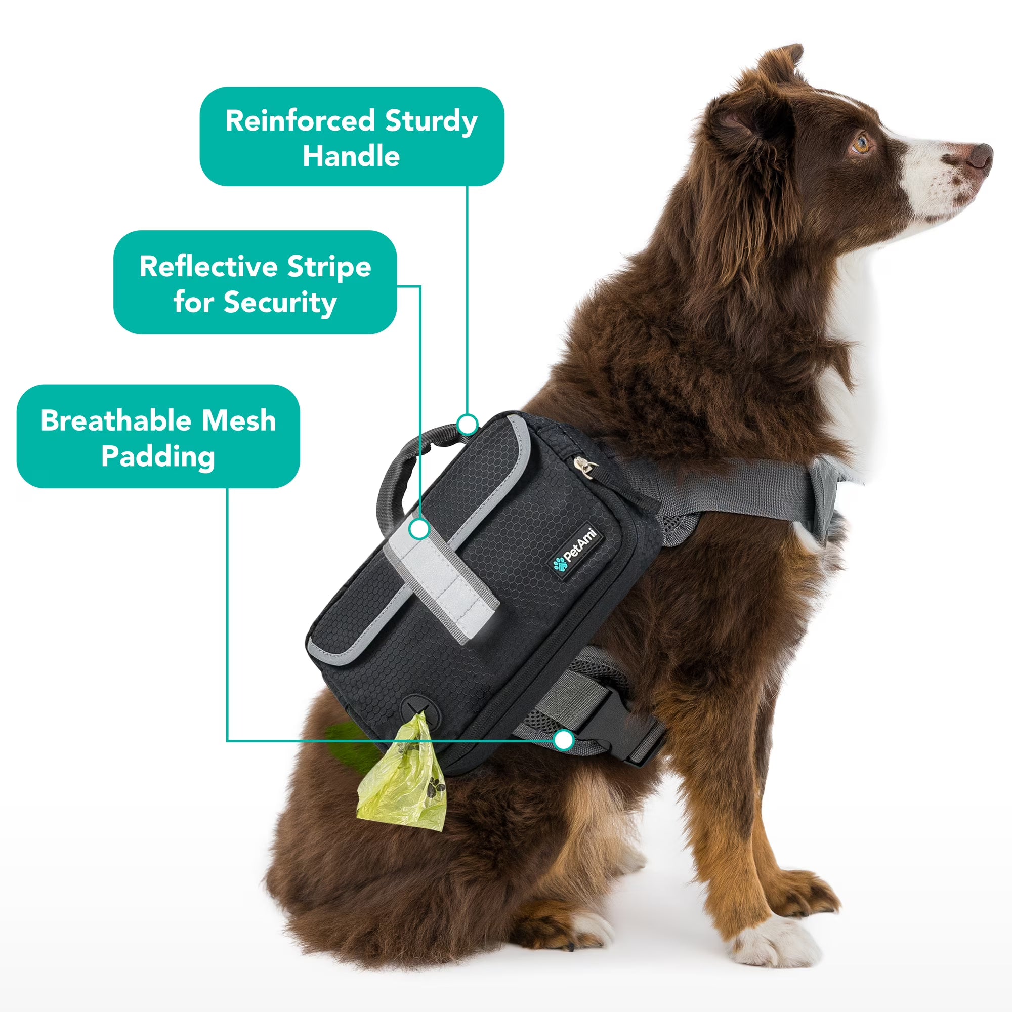 PetAmi Dog Backpack for Medium & Large Dogs