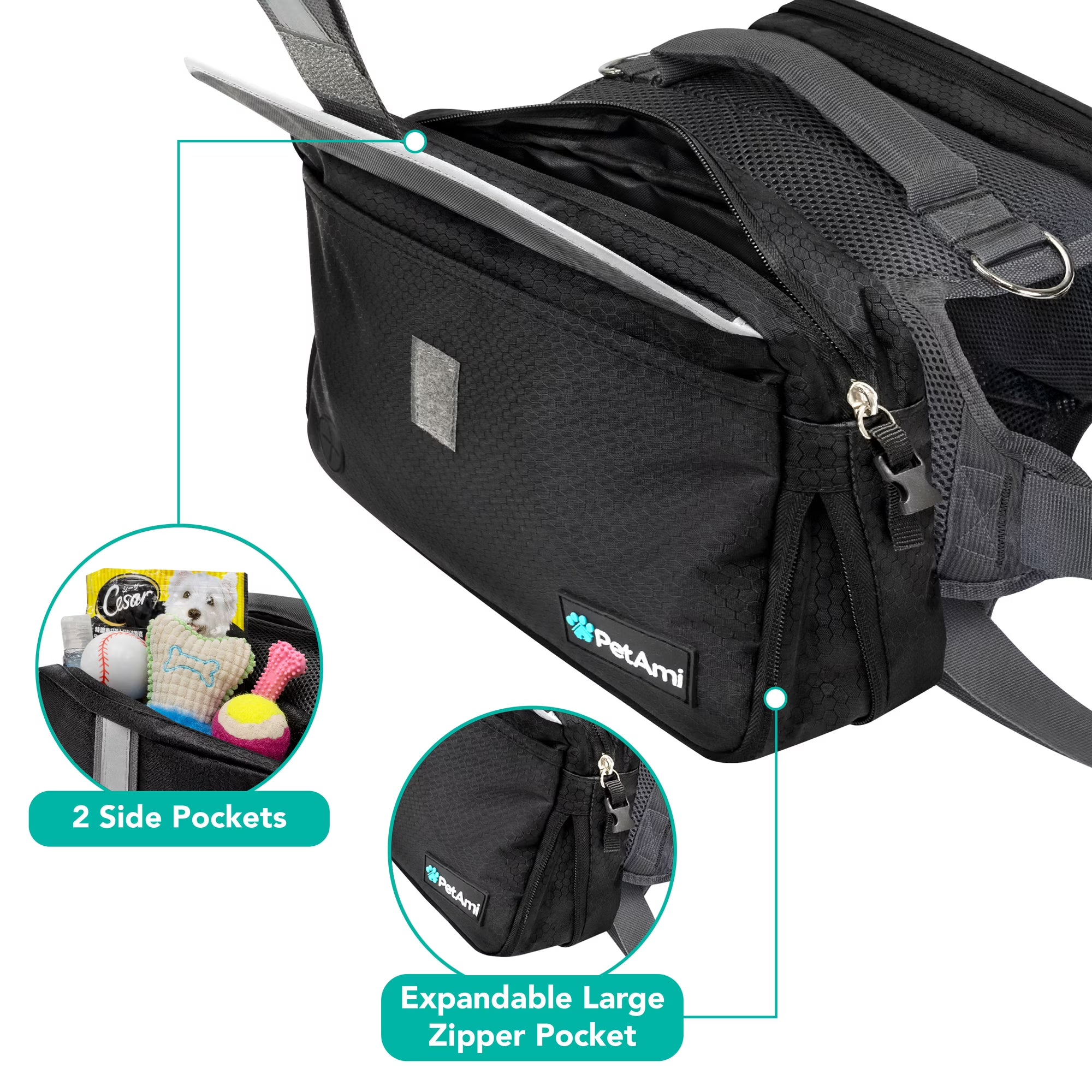 PetAmi Dog Backpack for Medium & Large Dogs