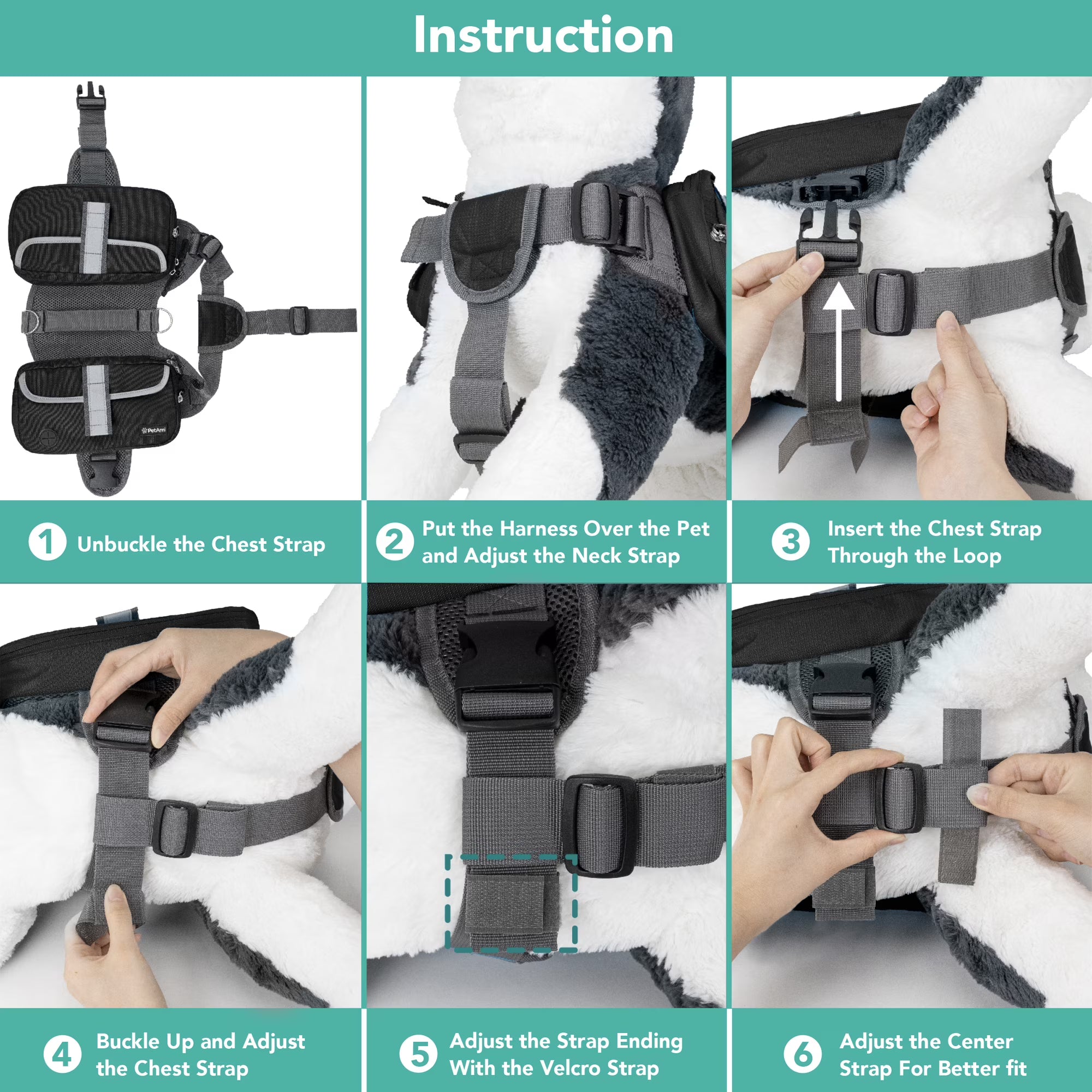 PetAmi Dog Backpack for Medium & Large Dogs
