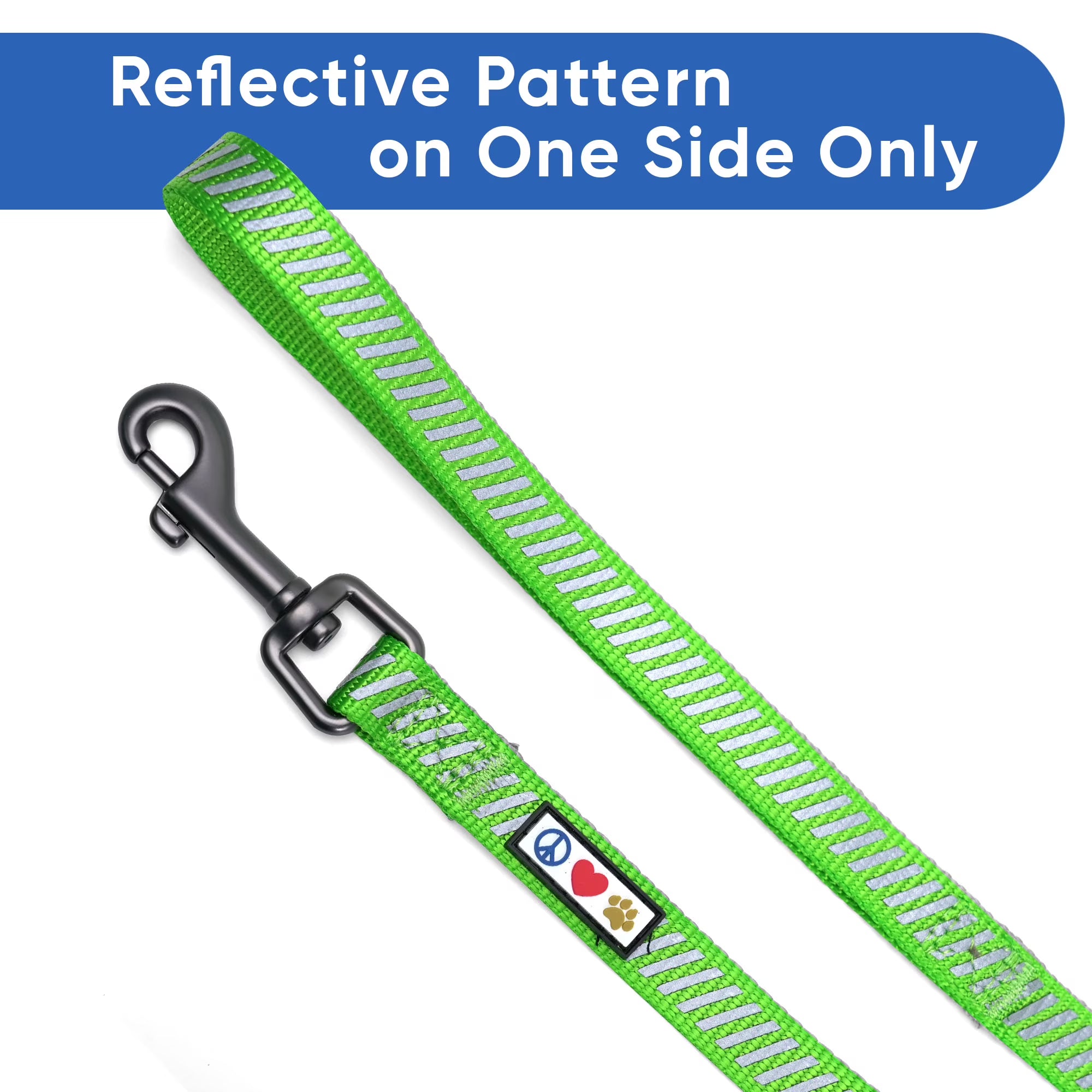 Pawtitas 6 FT Reflective Dog Leash – Green
