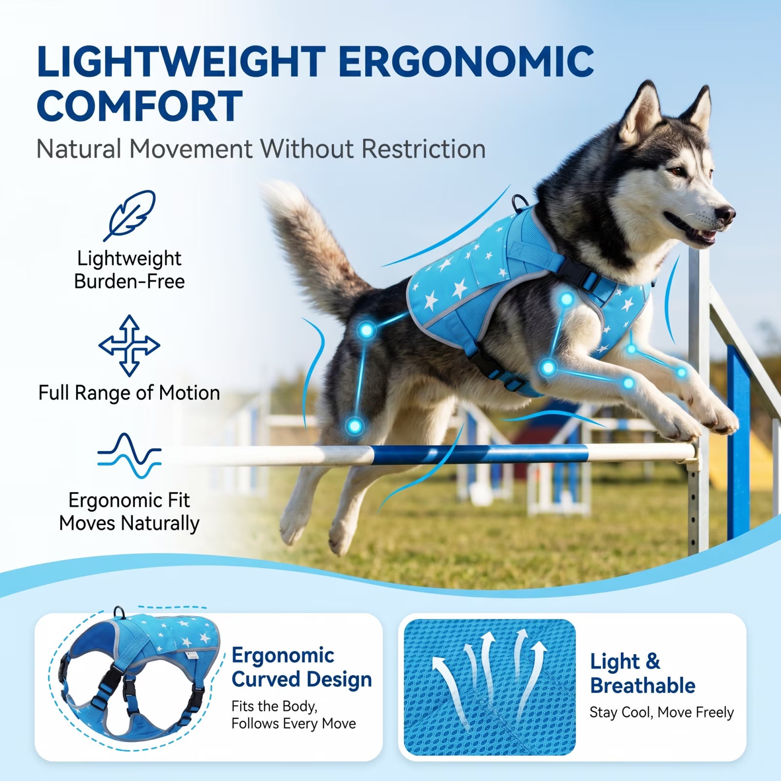 SAVIOR COOL Comfort Dog Cooling Vest – SPF 50+ Sun Protection
