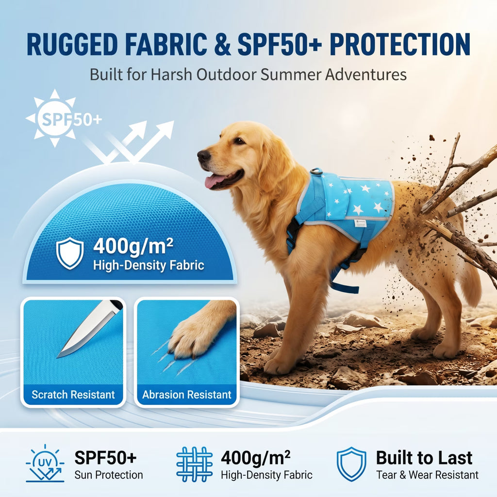 SAVIOR COOL Comfort Dog Cooling Vest – SPF 50+ Sun Protection