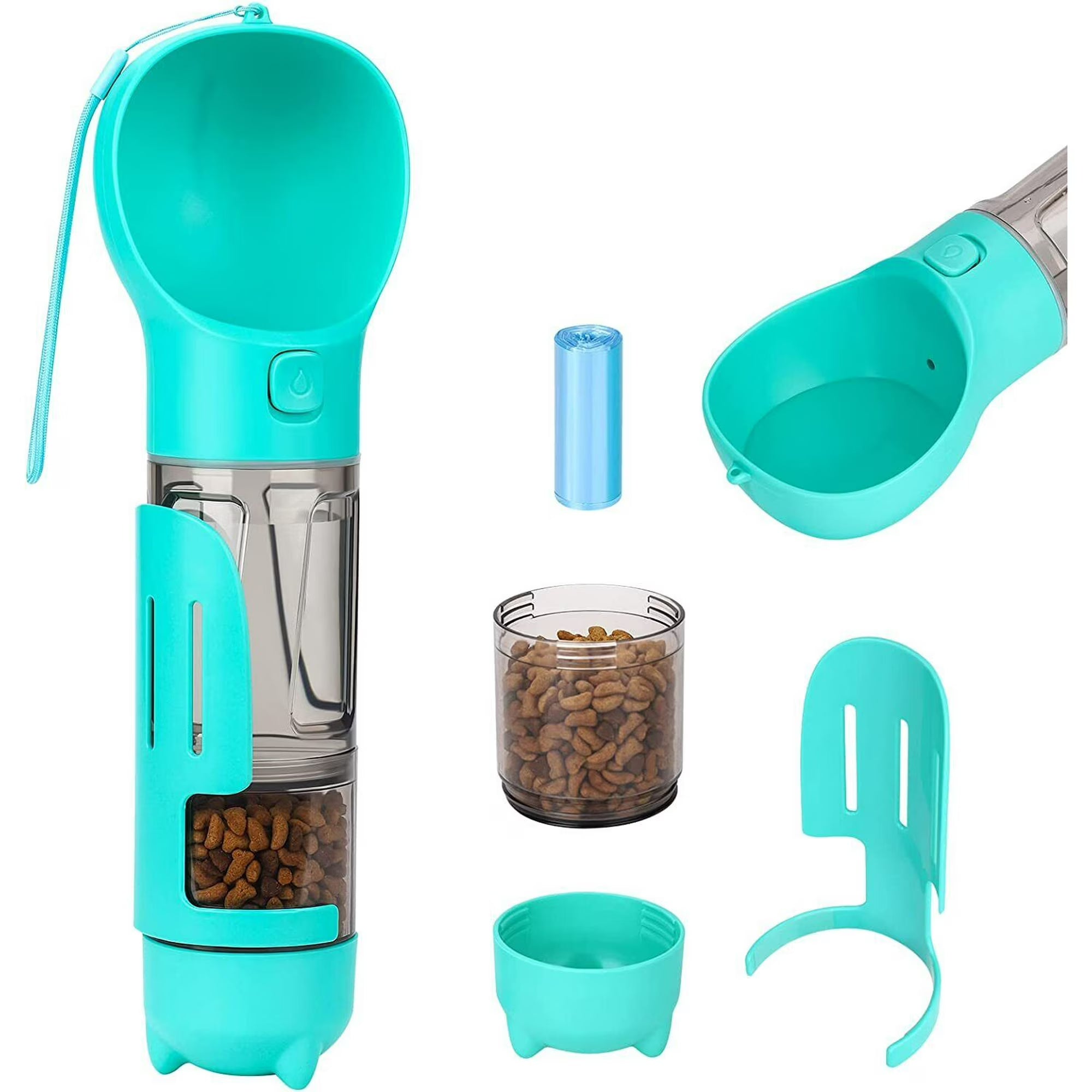 PetTraveler Portable 300ml Leak-Proof Dog Water Bottle with Poop Shovel