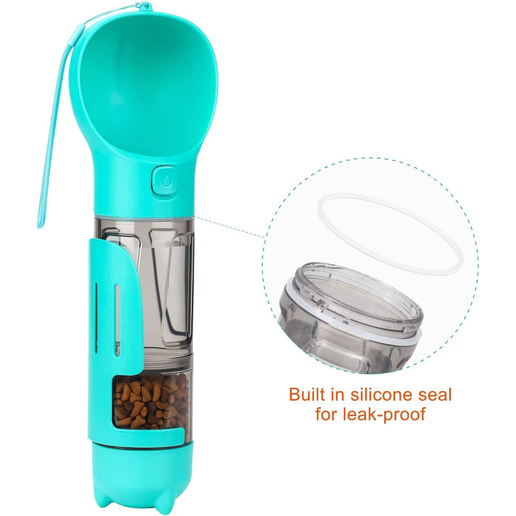 PetTraveler Portable 300ml Leak-Proof Dog Water Bottle with Poop Shovel