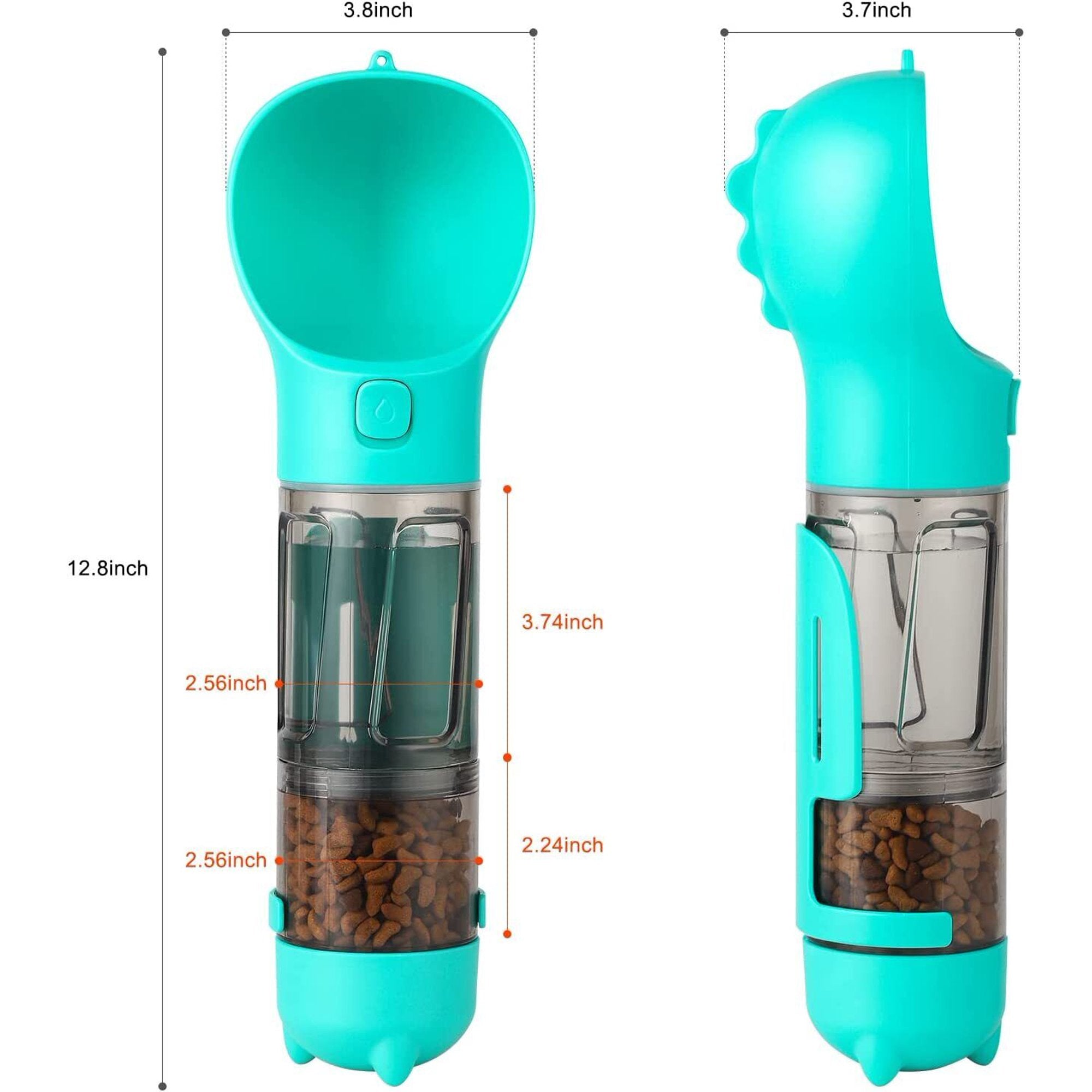 PetTraveler Portable 300ml Leak-Proof Dog Water Bottle with Poop Shovel