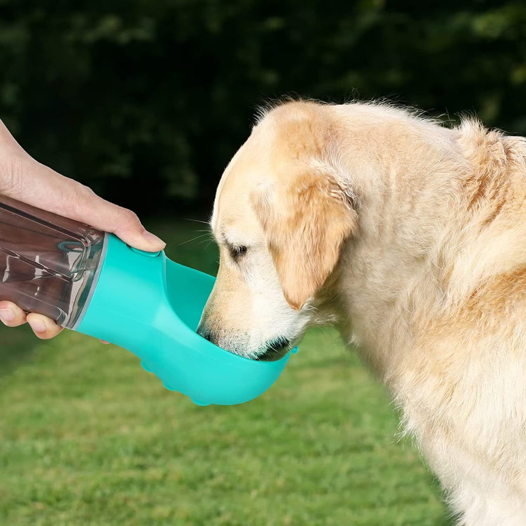 PetTraveler Portable 300ml Leak-Proof Dog Water Bottle with Poop Shovel