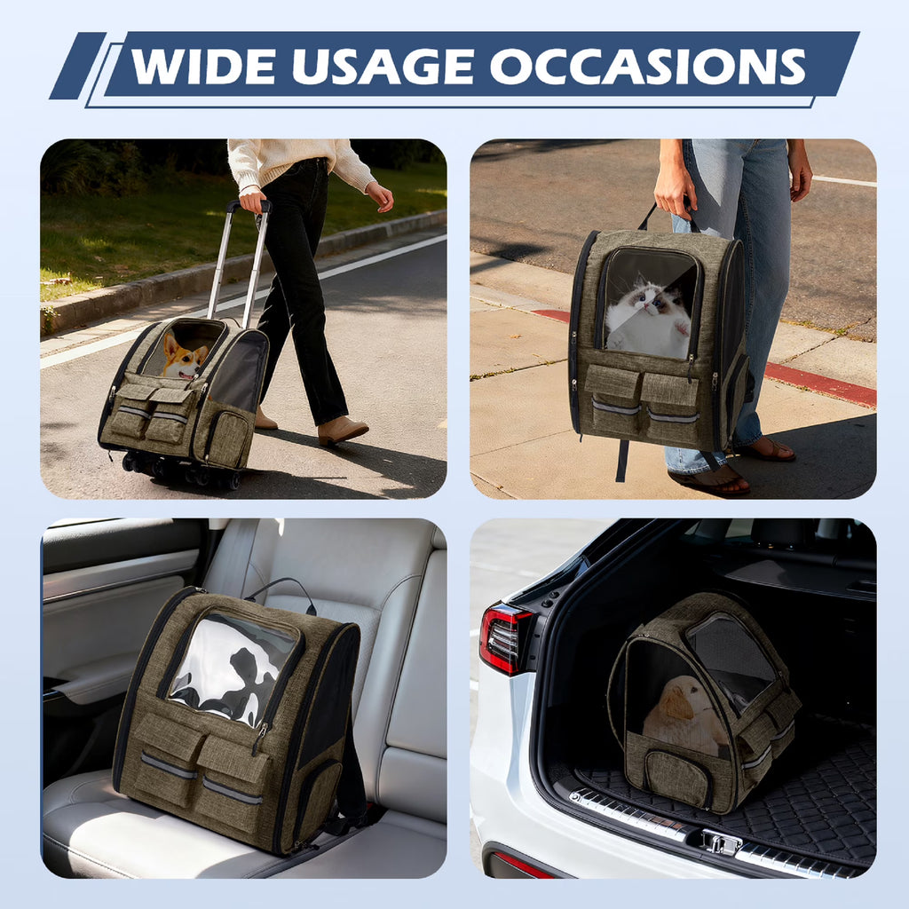 Portable Breathable Pet Trolley Carrier Case