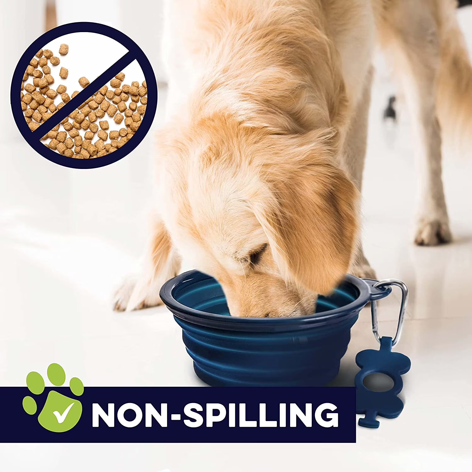 Bonza Collapsible Silicone Dog Bowl – Extra Large