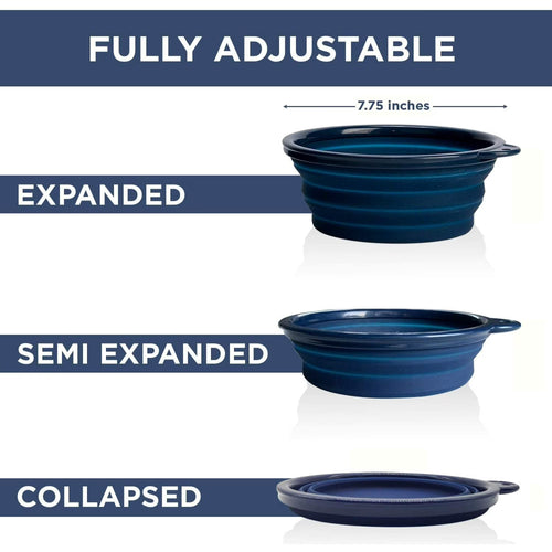 Bonza Collapsible Silicone Dog Bowl – Extra Large
