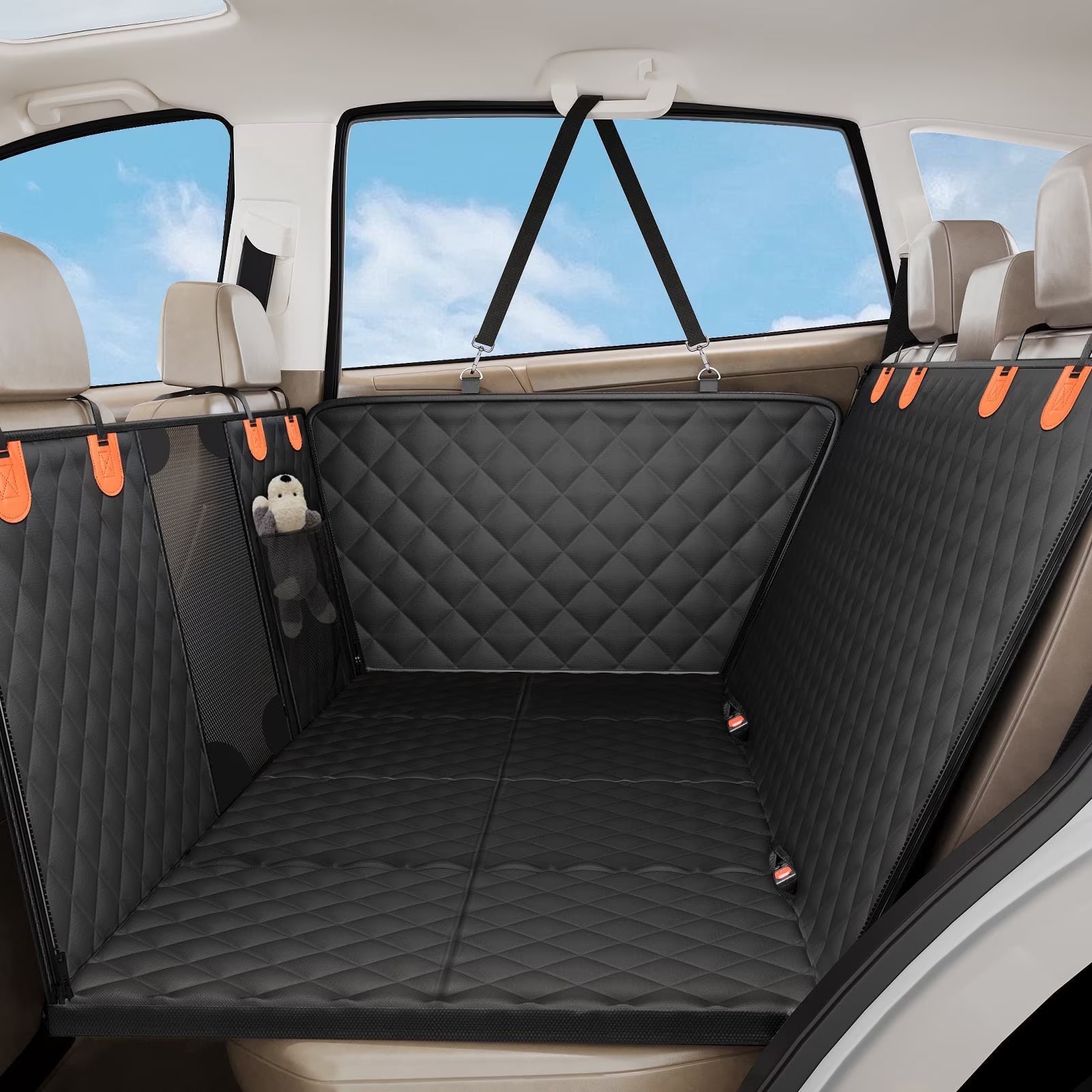 SMATTO Heavy Duty Dog Car Seat Cover – Waterproof Pet Hammock